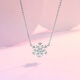 Saturday Fortune Snowflake Necklace Pendant S925 Silver Fantasy Clavicle Chain Birthday Gift J0610598 40+5cm