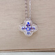IosnIOSN new natural 3a full body tanzanite pendant dark blue 925 silver fashion simple style inlaid