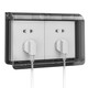 International Electrician 86 switch socket panel waterproof cover leakage bathroom switch anti-splash box bathroom paste power supply protective cover 86 type two-position universal waterproof box transparent