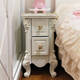 Mini bedside table simple narrow storage cabinet small bedside cabinet storage cabinet two-pull small cabinet pastoral telephone table TC50 cm bedside table ivory white gold scribbling complete installation