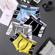 SKONWAT boys' underwear, adolescent development period, junior high school students' boxer briefs, medium and large children's boy shorts, men's 06 black + white_ 2 pairs 165 S recommended 45-60Jin Jin equals 0.5 kg