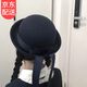 Lu Shanwu small round hat Japanese sailor hat jk uniform couple college style bow ribbon casual and versatile cyan streamer (picture 2)