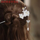Jun Nianyu 999 sterling silver foot silver plum blossom tassel hairpin for women with ancient style new Chinese style hairpin
