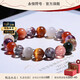 Eternal Symbol Brand Crystal Duobao Bracelet Single Bead Bracelet Seven Gold Strawberry Copper Hair Black Hair Silver Titanium Titanium Crystal Gift for Men and Women Five Elements Customized Duobao Bracelet
