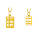 Taijufu 999 pure gold Ruyi gold abacus pendant for women 24k pure gold necklace small pendant for men 3D hard gold pendant pure gold abacus pendant (small version) pure gold single pendant