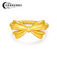 Ally Gold New Pure Gold 999 Bow Ring Fugitive Princess Ring Mother's Day Gift to Girlfriend No. 10 1g