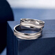 Dirholl PT950 Platinum Ripples of Love Couple Rings Fashionable Light Luxury Niche Platinum Wedding Engagement Rings for Men and Women PT950 Platinum Ripples of Love Couple Platinum Rings
