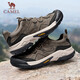 Camel (CAMEL) men's outdoor hiking retro leather casual low-cut hiking shoes G14A342696 Khaki 42