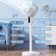 Li Chuangzhi's new electric fan, home floor fan, vertical shaking head, air circulation fan, intelligent remote control, light sound cold air conditioner, bedroom desktop fan, quiet light sound, dormitory bedside, first-class function, digital display touch remote control, overlord-level air volume, 16 seconds reduction, whole house cooling