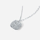 Saturday Fortune PT950 Platinum Necklace for Women Sparkling Sugar Cube Platinum Pendant B0615211 About 4.18g 40+5cm Gift