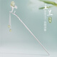 GLTEN new Chinese style magnolia and field jade silver hairpins for women, ancient style hair accessories, birthday gifts for girlfriends and wives