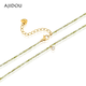 AJIDOU Ajidou Necklace Birthday Gift for Women Retro Simple Temperament Green Zircon Necklace for Girlfriend and Wife Green