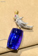 Weici 20 carat natural plain tanzanite brooch pendant with bird on stone shape royal blue micro cotton 18K gold set with diamonds