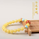 Her generation natural amber beeswax bracelet full of honey white nectar round beads bracelet with certificate holiday 8MM white honey (766215)