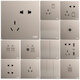 ABB switch panel socket, wall USB five-hole dual-control socket, Xuanzhi series Zhaoxia gold waterproof box