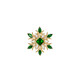 QUAMER light luxury zircon snowflake magnet buckle brooch anti-exposure no punching suit badge unisex versatile green four-leaf clover magnet no punching no damage to clothes