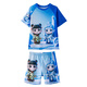 2025 new swimsuit for children and boys, short-sleeved sunscreen, quick-drying hot spring swimsuit, middle and older children Nezha cartoon swimsuit 23-Ao Bing L LL suitable for weight 20-40Jin Jin is equal to 0.5 kg