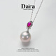 Dara pearl pendant single mother style freshwater pearl necklace round bright light practical birthday gift for girlfriend and mother