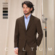 CULTUM cool elastic breathable machine washable CULTUM commuter single-row flat lapel suit suit for men gray two-piece suit 54 B