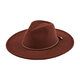 Mud Pie women's braided strappy fedora hat can be worn in all seasons, elegant and versatile, brown One Size