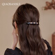 Pretty three-year-old one-word clip on the back of the head 2025 new high-end half-tied hair high-end short hair embarrassing period hairpin pearl spring clip high-end pearl spring clip elegant accompanying