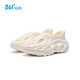 361 Children's Crocs 25 Summer Men's and Women's Breathable Soft Elastic Amphibious Beach Sandals White 36
