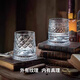 Depinte decompression fun luminous rotating whiskey cup foreign wine rotating cup crystal glass household beer glass water cup star diamond cup 254ml 1 piece