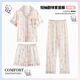 Jingpufei Hellokitty kurzärmeligte Pyjamas für Frauen im Frühlings- und Sommerwolken-Baumwoll-Drei-teilige Heimkleidung Yunduo Cotton-9906# Star Puppy PUPPE DRÜCK SET M [Vorschlag 75-100jin [Jin gleich 0,5 kg]]