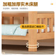 Rongjiang rubber wood bunk bed pure solid wood bunk bed high and low bed for boys and girls bunk bed children's bed double bed ladder type + 5CM coconut palm mattress * 2 1200mm * 2000mm upgraded and thickened