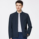 Shanshan jacket men's spring and autumn business casual commuting solid color stand collar zipper windproof and smooth men's clothing