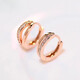 Fat Donglai's same style 18k gold rose gold earrings Au750 discount store removed the cabinet and found leakage 18K gold earrings outlets rose gold earrings
