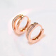 Fat Donglai's same style 18k gold rose gold earrings Au750 discount store removed the cabinet and found leakage 18K gold earrings outlets rose gold earrings