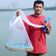 Let the birds fly hand-thrown nets, chain-type easy-tossing fishing nets, fishing nets, rotating nets, fishnets, flying discs, monofilament lines 3.0 meters