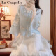 拉夏贝尔（La Chapelle）新中式连衣裙女装2025夏季新款三件套装高级感气质小个子裙子汉服 套装 M 建议95-105斤