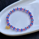 Feiyu Natural Tourmaline Tanzanite Bead Bracelet 18K Gold Spacer Original Design Spot Lubricated Full Bracelet Transparent