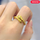 Yage 999 Pure Gold Zodiac Snake Ring 5D Gold Snake Ring Couple Ring New Year Gift Hard Gold Ring Bar Ring Female No. 11 Snake Ring - Gold Approximately 0.95-1.05 Grams (