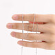 Fiber Bundle (QIANSHU) PT950 Platinum Bead Chain Feeling Naked Chain Ball Bead Clavicle Chain Thin Versatile Exquisite Necklace Women's Super Flash Platinum Weight 2.6-2.8g Length 45cm