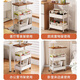 Yupin storage rack floor-standing trolley snack rack living room storage rack kitchen storage rack ZW257 three-layer white
