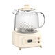 Westinghouse all-glass health pot home baby milk multi-function thermostatic pot office scented tea tea maker kettle X12 almond white 1.2L (standard + tea drain)