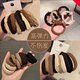 Hesi language simple hair tie thickened high elastic seamless headband hair accessories rubber band hair tie student's beautiful pattern mixed color towel ring 10 pieces