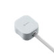 Bull (BULL) plug power plug socket wireless self-wiring two- and three-pin plug detachable 10A three-pin plug GNT-10SG white