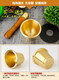 CLCEY Cantonese-style copper cup, solid brass medicine jar, garlic pounder, Chinese medicine pounder, medicine mortar, medicine jar, mortar, Cantonese-style copper cup, medium size