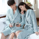 FHHUABD nightgown couple hotel spring and autumn thickened flannel bathrobe for women in autumn and winter coral velvet pajamas for men mid-length yukata for women women's robe - light gray bathrobe for women Y719 XL women-(115-130Jin[Jin equals 0.5 kg])