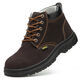 Puyahua Electric Welding Wably Protection Shoes Herren High-Top-Kuhlatten-Anti-Scenen-Arbeitsschuhe Stahlbeutel Kopf Anti-Smash Anti-Punty Leichte Baustelle Sicherheitsschuhe 06 Military Green Gummi-Sohle-Vier-Saison-Modell [Single Model] 44
