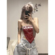 Chuang Jingyi selects American hottie tube top with wine red and white wine to show whiteness, sexy off-shoulder short style, cool spring and summer new style, wine red S 78-98Jin Jin is equal to 0.5 kg