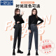 莫代尔老爹牛仔裤女装2025秋季韩版新款宽松萝卜裤显瘦时尚百搭哈伦裤 MX-1-1098_蓝灰色单裤  30 [建议121-130斤]