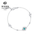 Caibai Jewelry Platinum Bracelet Pt950 Platinum Fashionable High-end Colored Snowflake Dance Bracelet Price BJ Platinum Bracelet About 3.10g About 17cm