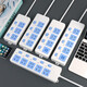 Plug board with wire strip 2 meters 3 meters 5 meters 10 meters long line electric plug board socket home charging blue and white 12 holes + 2 meters line 2500W blue and white 12 holes + 2