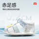 Shepherd Boy Soft Hug Chaussures 2025 Été Nouveau style garçon Soft Sole Baby Step Shoes Front Chaussures Hollow Toddler Baby Sandales pour filles Xiaoguohong 16 chaussures avec longueur intérieure 12,5 cm / Convient pour la longueur du pied 12,2 cm