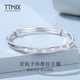 TTMIX round push-pull platinum bracelet for women pt950 platinum round bracelet fashion car flower room glossy bracelet weight 20.45g width 4.4mm